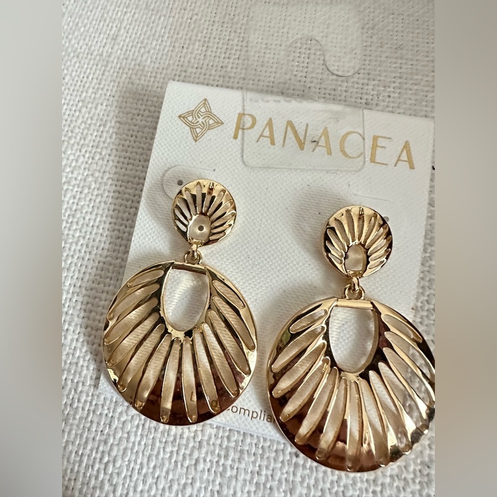 Panacea Cache Gold Drop Earrings